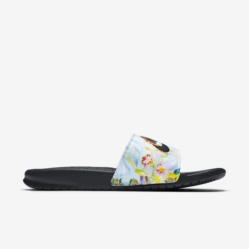 Nike Benassi JDI Floral レディース スライドサンダル 黒 | RQ1826-499
