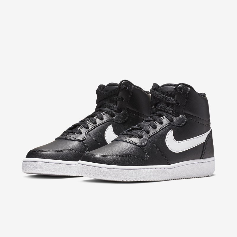 Nike Ebernon ミッドカット レディース スニーカー 黒 | GG6454-518