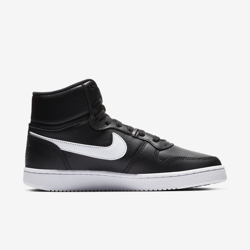 Nike Ebernon ミッドカット レディース スニーカー 黒 | GG6454-518