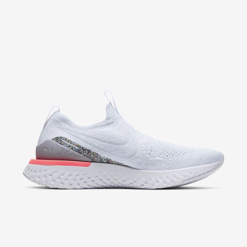 Nike Epic Phantom React フライニット Icon Clash レディース ランニングシューズ 白 | NJ3194-837