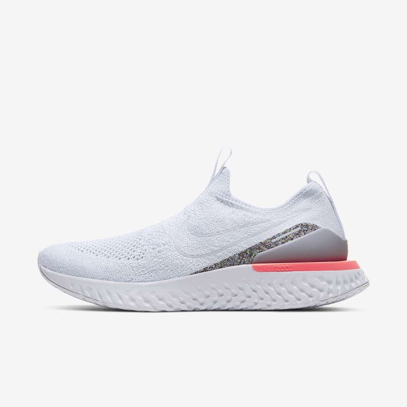 Nike Epic Phantom React フライニット Icon Clash レディース ランニングシューズ 白 | NJ3194-837