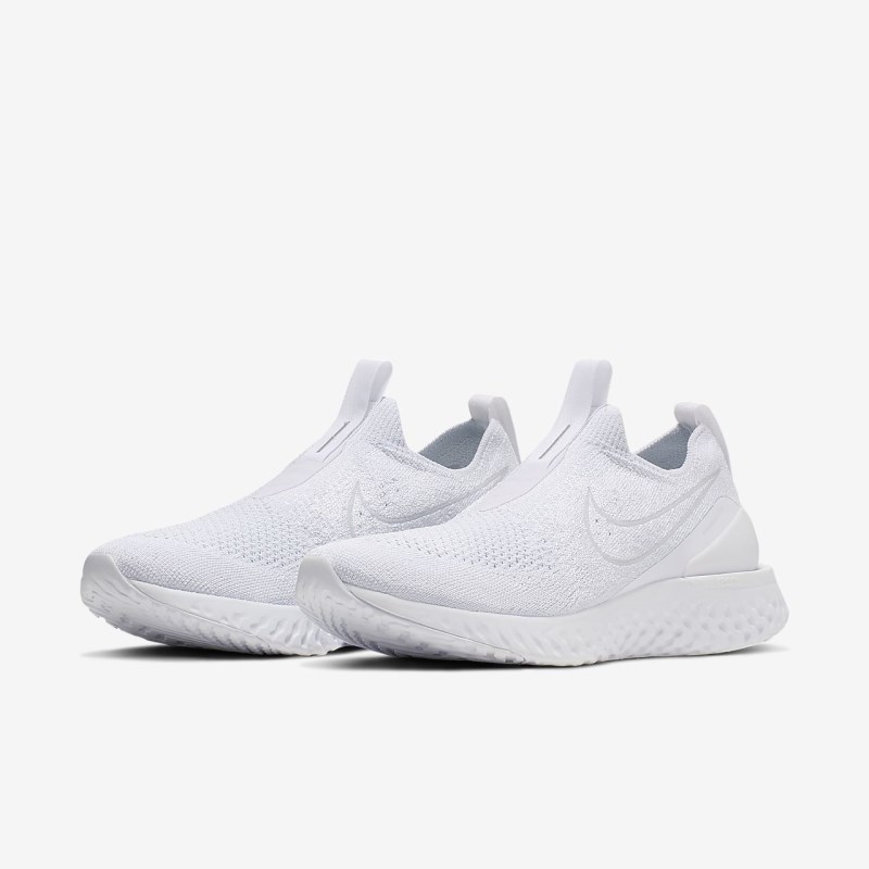 Nike Epic Phantom React フライニット レディース ランニングシューズ 白 | UL3367-205