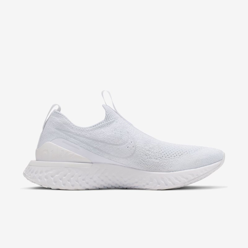 Nike Epic Phantom React フライニット レディース ランニングシューズ 白 | UL3367-205