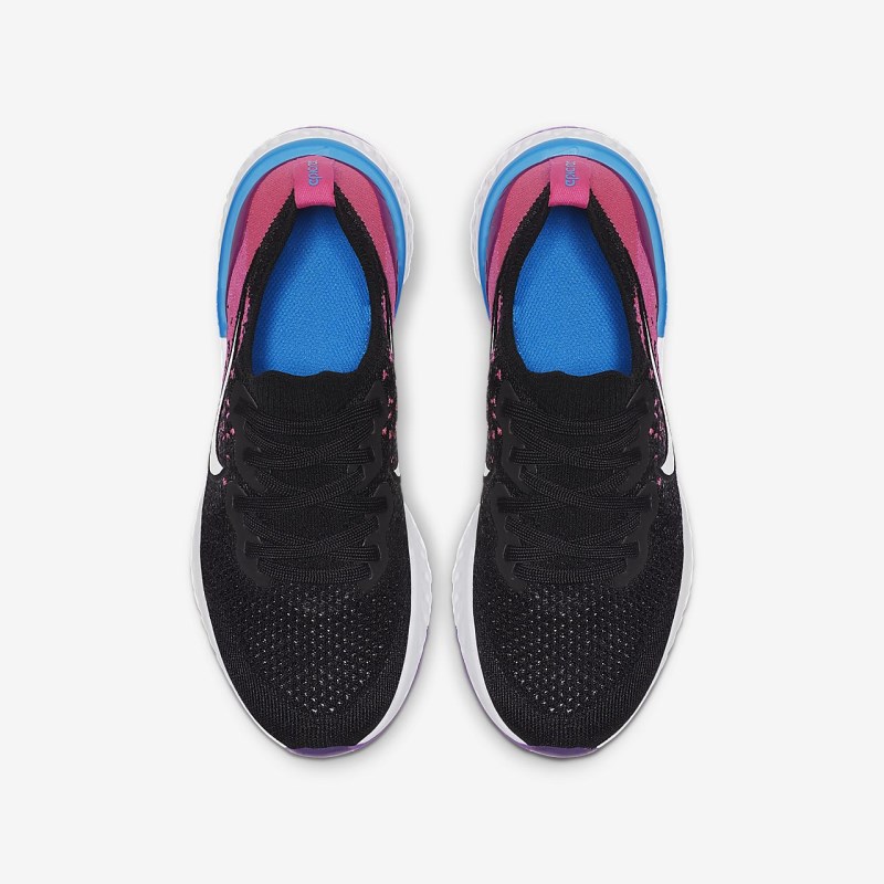 Nike Epic React フライニット 2 キッズ ランニングシューズ 黒 | UF1546-293