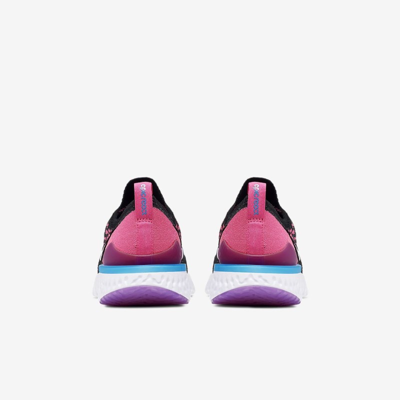 Nike Epic React フライニット 2 キッズ ランニングシューズ 黒 | UF1546-293