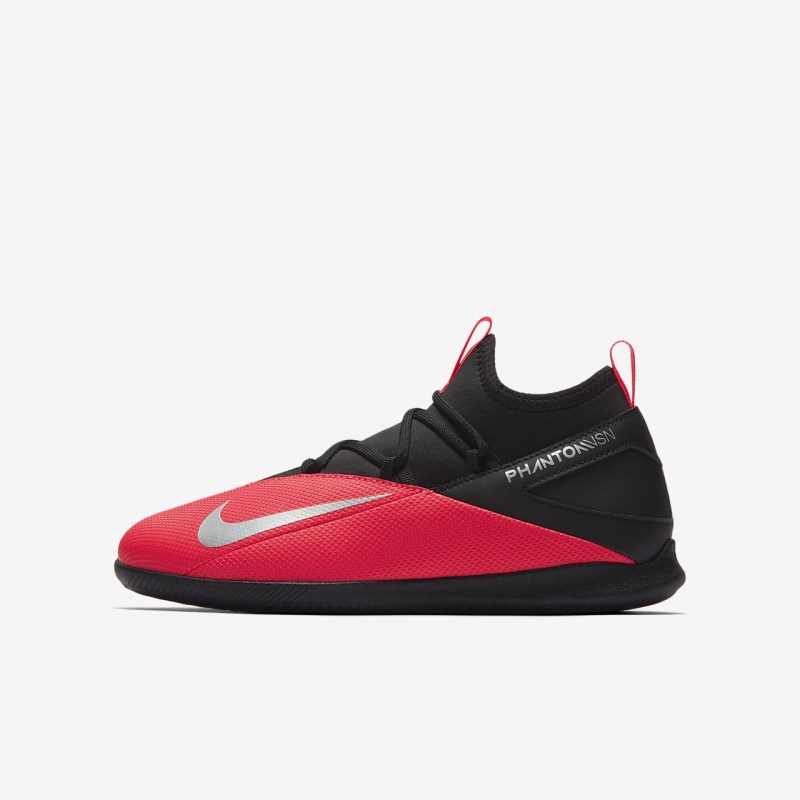 Nike Jr. Phantom Vision 2 Club Dynamic フィット IC キッズ サッカーシューズ 赤 | QJ3364-107