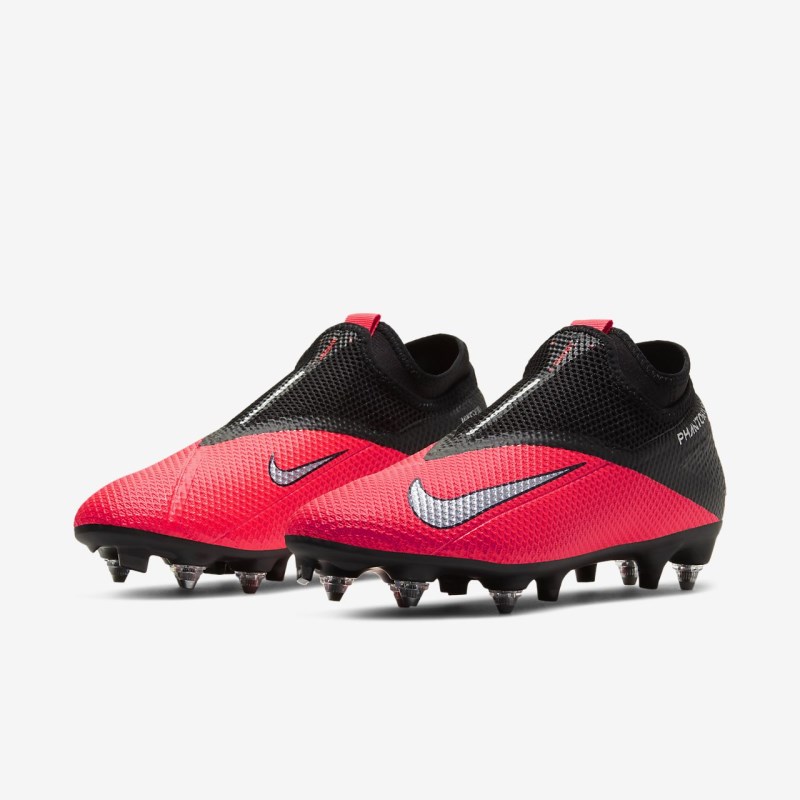 Nike Phantom Vision 2 Academy Dynamic フィット SG-PRO Anti-Clog Traction レディース サッカーシューズ 赤 | PF5269-224