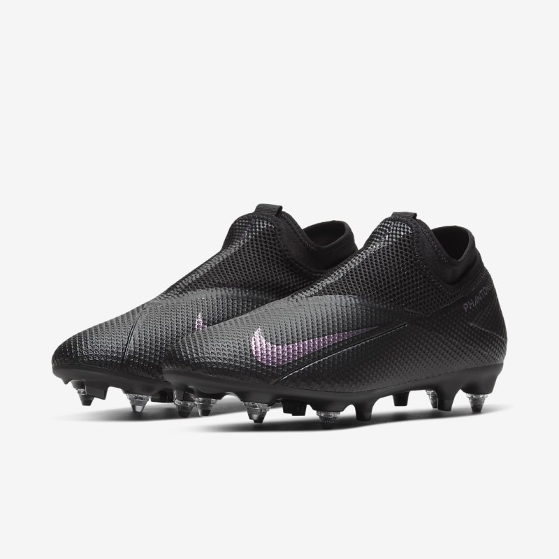 Nike Phantom Vision 2 Academy Dynamic フィット SG-PRO Anti-Clog Traction レディース サッカーシューズ 黒 | TM7897-080