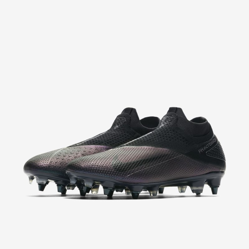Nike Phantom Vision 2 エリート Dynamic フィット SG-PRO Anti-Clog Traction レディース サッカーシューズ 黒 | SV7267-184