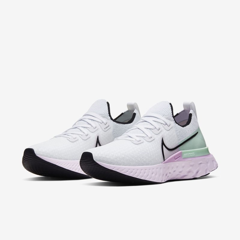 Nike React Infinity ラン フライニット レディース ウォーキングシューズ 白 | HJ6061-723