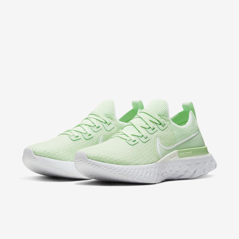 Nike React Infinity ラン フライニット レディース ウォーキングシューズ 緑 | KU9976-715