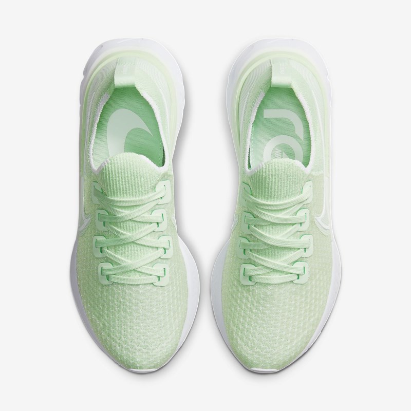 Nike React Infinity ラン フライニット レディース ランニングシューズ 緑 | RE8716-652