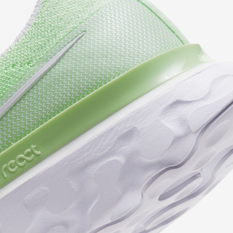 Nike React Infinity ラン フライニット レディース ランニングシューズ 緑 | RE8716-652
