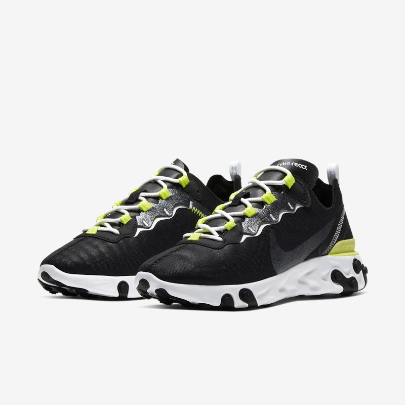 Nike React エレメント 55 SE レディース スニーカー 黒 | QN4754-592