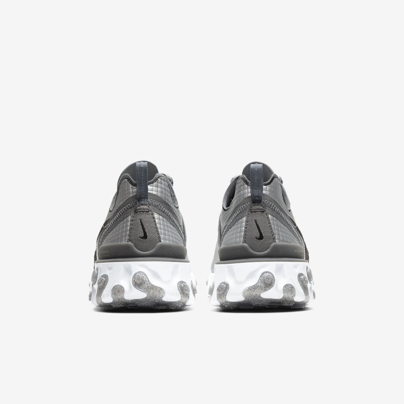 Nike React エレメント 55 プレミアム メンズ スニーカー シルバー | LE9396-790