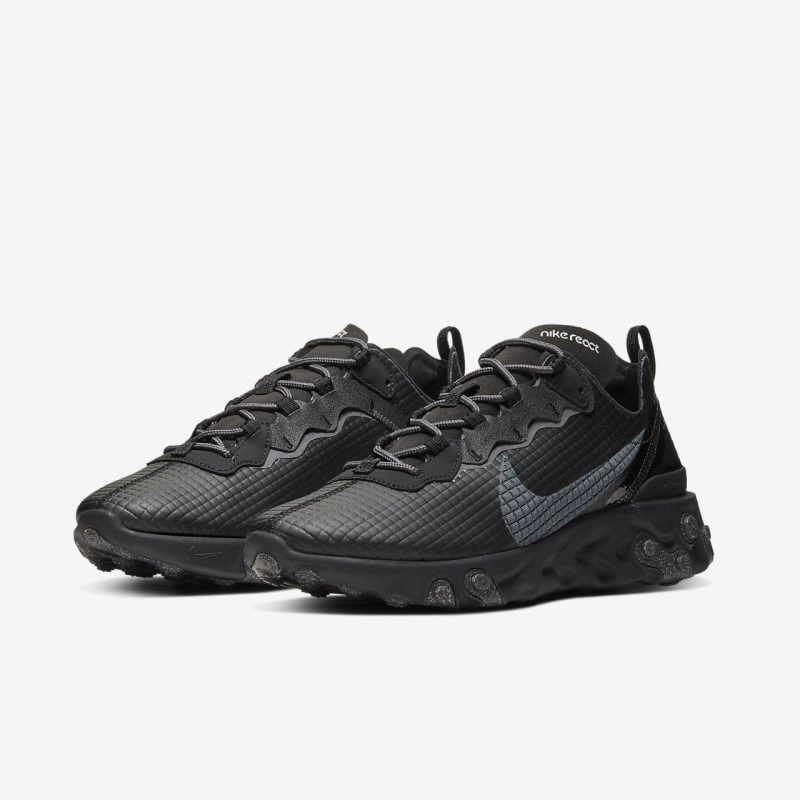 Nike React エレメント 55 プレミアム メンズ スニーカー 黒 | PW2701-549