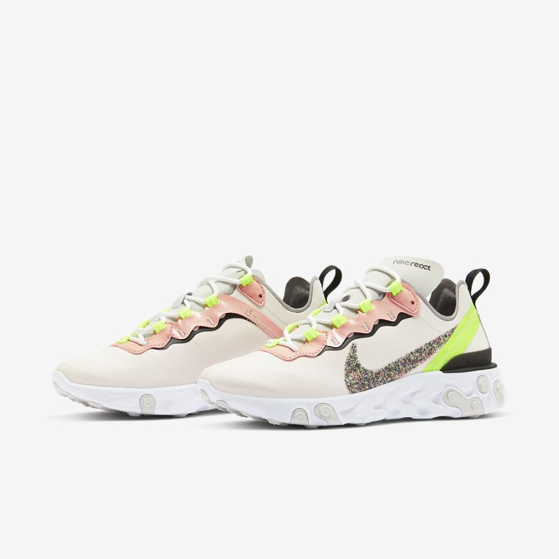 Nike React エレメント 55 プレミアム レディース スニーカー ライトピンク | OE8178-418