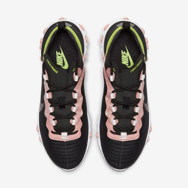 Nike React エレメント 55 プレミアム レディース スニーカー 黒 | VM1636-258