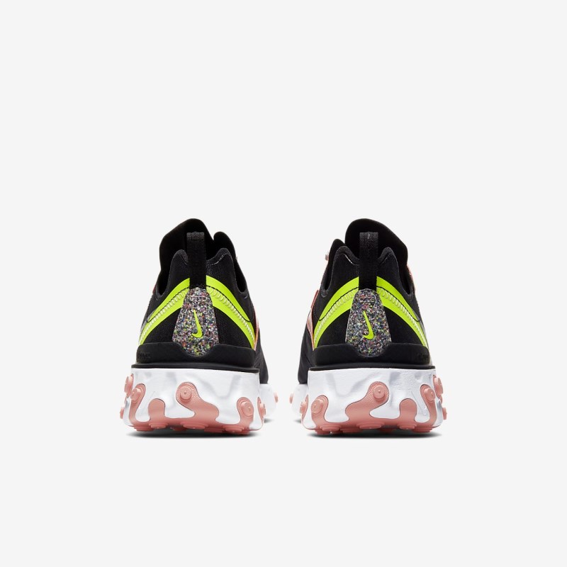 Nike React エレメント 55 プレミアム レディース スニーカー 黒 | VM1636-258