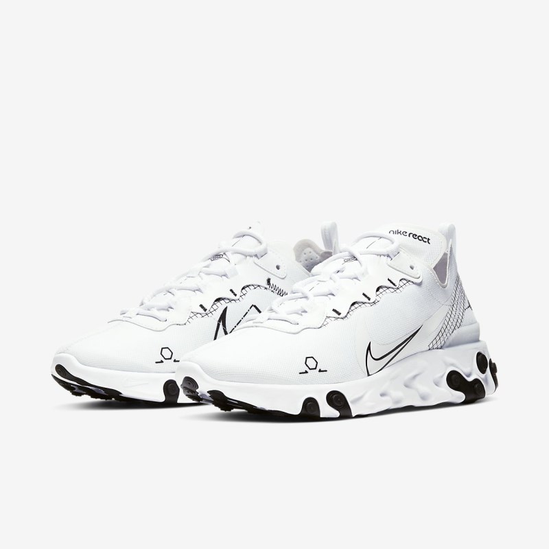 Nike React エレメント 55 メンズ スニーカー 白 | QQ9511-305