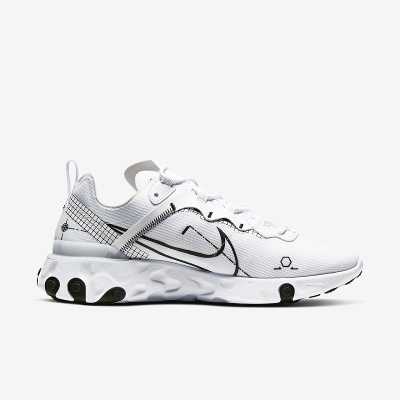 Nike React エレメント 55 メンズ スニーカー 白 | QQ9511-305