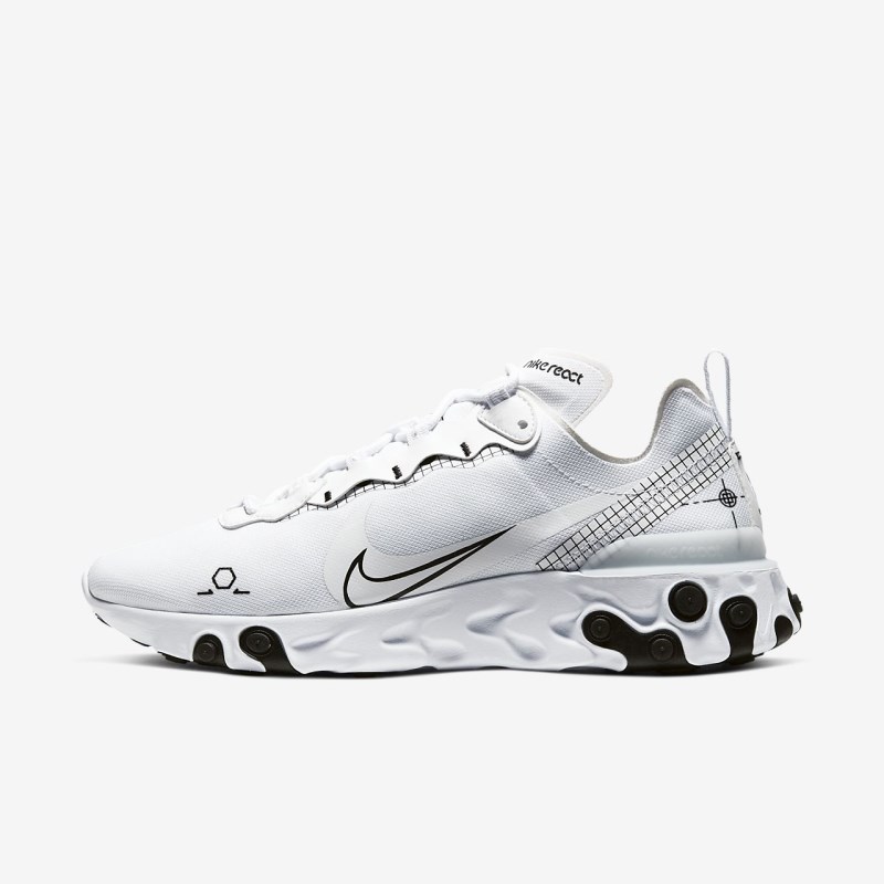 Nike React エレメント 55 メンズ スニーカー 白 | QQ9511-305