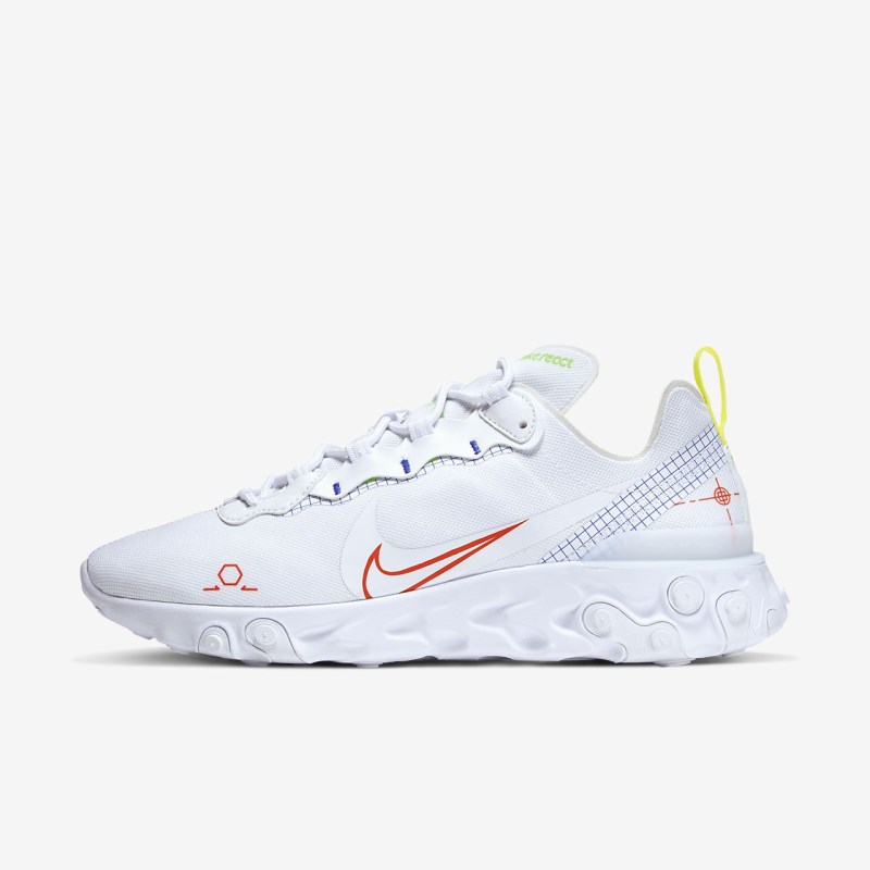 Nike React エレメント 55 メンズ スニーカー 白 | UG9901-458