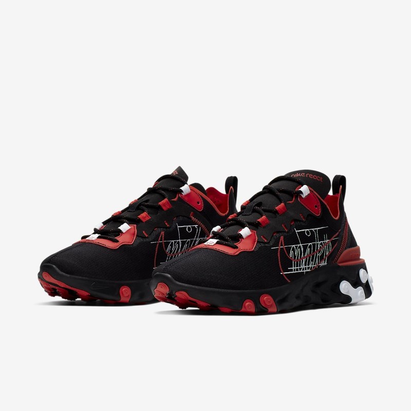 Nike React エレメント 55 メンズ スニーカー 黒 | EZ6922-477
