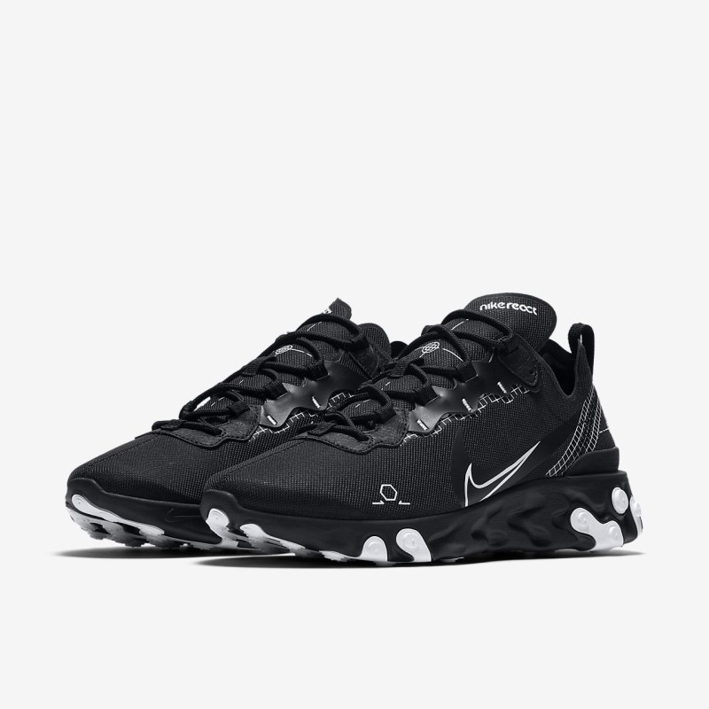 Nike React エレメント 55 メンズ スニーカー 黒 | FC4154-605
