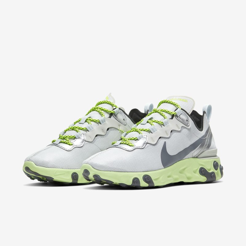 Nike React エレメント 55 レディース スニーカー グレー | XE9183-346