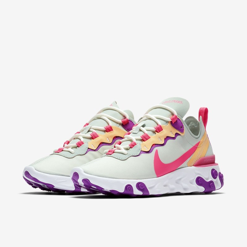 Nike React エレメント 55 レディース スニーカー ライト緑 | QJ6730-810