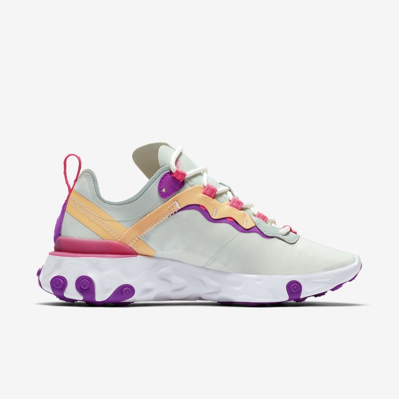 Nike React エレメント 55 レディース スニーカー ライト緑 | QJ6730-810