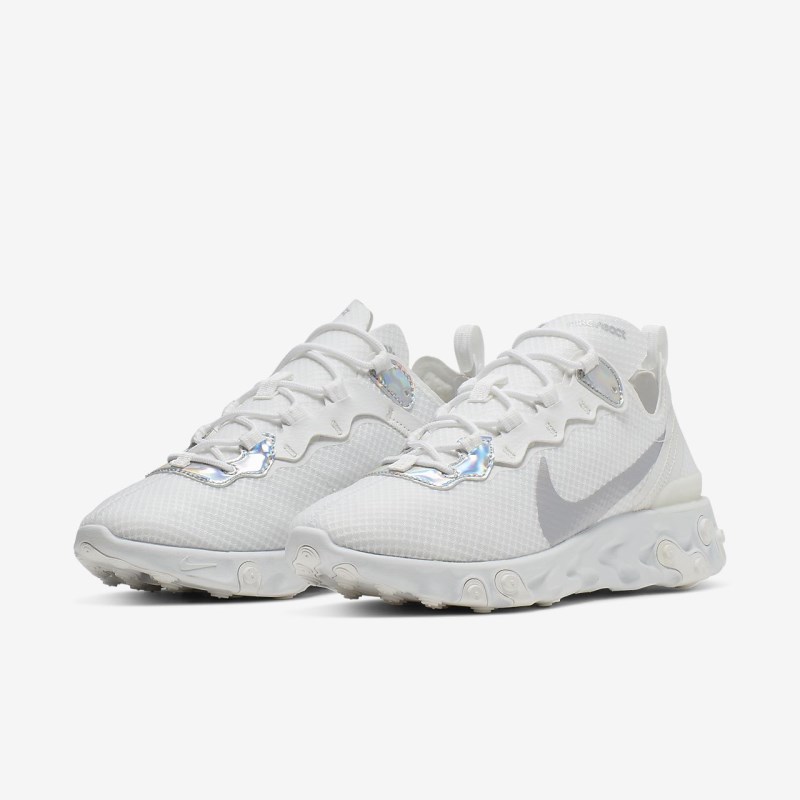 Nike React エレメント 55 レディース スニーカー 白 | PL7283-524