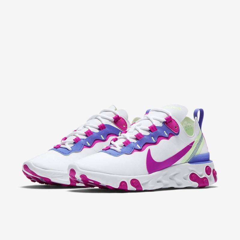 Nike React エレメント 55 レディース スニーカー 白 | QE0376-473