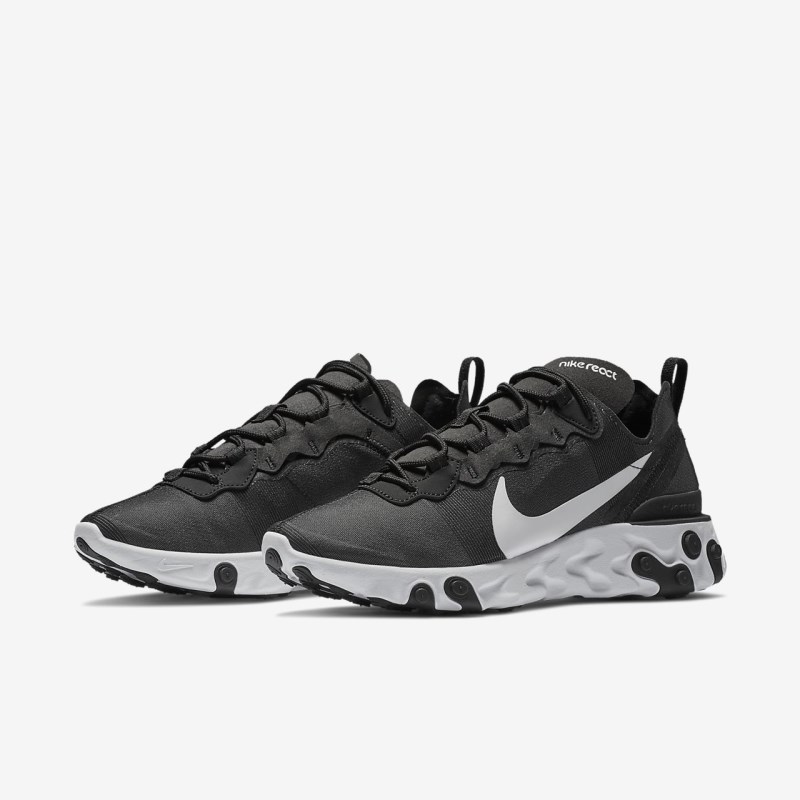 Nike React エレメント 55 レディース スニーカー 黒 | JH8184-731