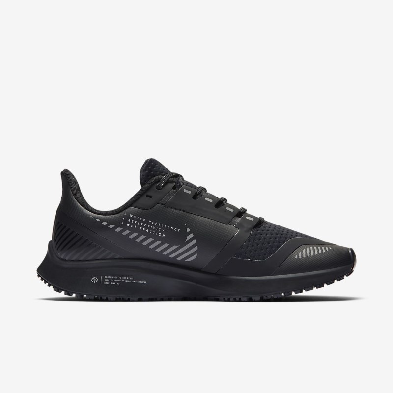 Nike エア ズーム ペガサス 36 Shield レディース ランニングシューズ 黒 | WY4189-310