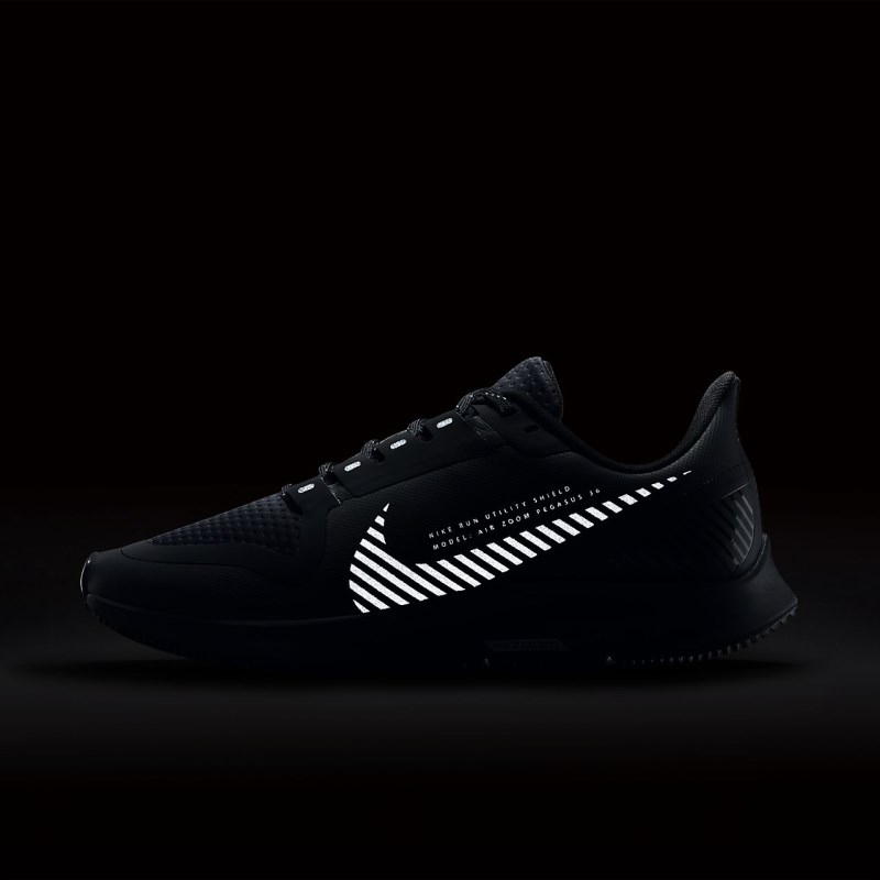 Nike エア ズーム ペガサス 36 Shield レディース ランニングシューズ 黒 | WY4189-310