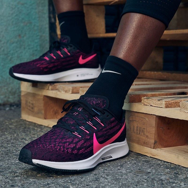 Nike エア ズーム ペガサス 36 レディース ランニングシューズ 黒 | ZE9581-017