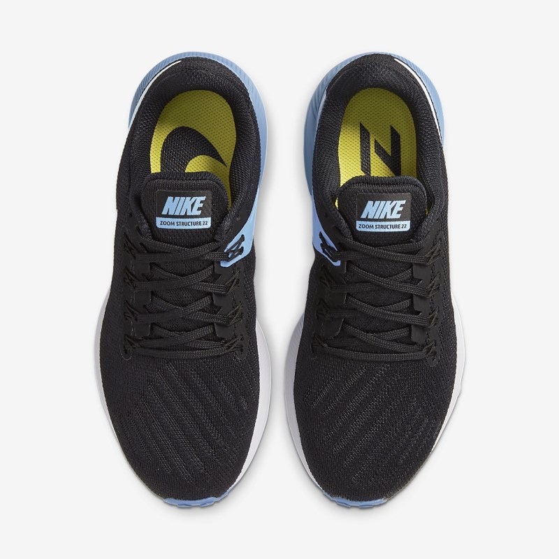 Nike エア ズーム 構造 22 レディース ランニングシューズ 黒 | JD8034-595