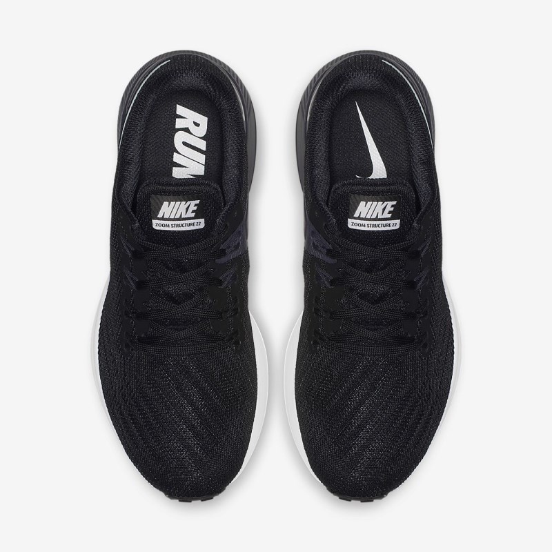 Nike エア ズーム 構造 22 レディース ランニングシューズ 黒 | WA9654-386