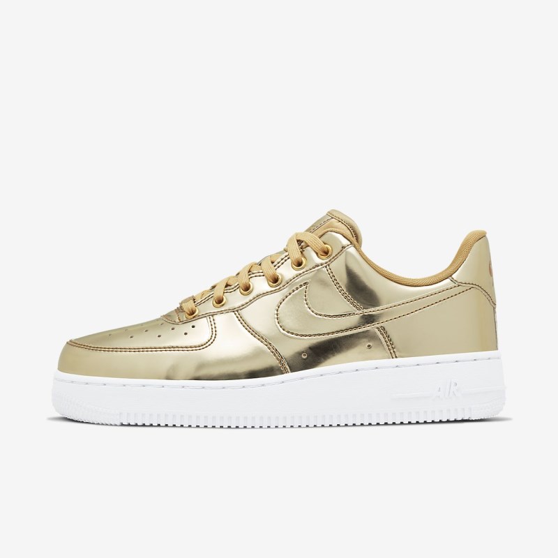 Nike エア フォース 1 SP レディース スニーカー ゴールド | YJ8290-206