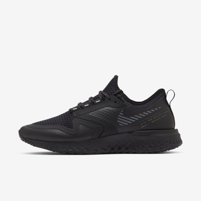 Nike オデッセイ React Shield 2 レディース ランニングシューズ 黒 | LM2724-809