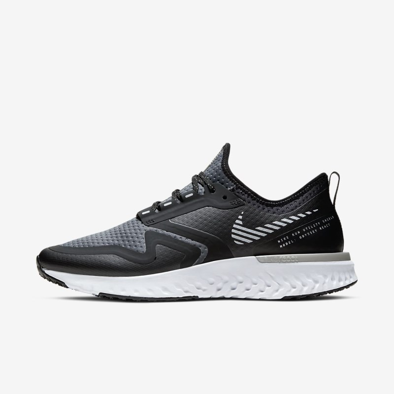 Nike オデッセイ React Shield 2 レディース ランニングシューズ 黒 | VR4482-903