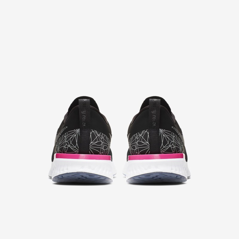 Nike オデッセイ React フライニット 2 メンズ ランニングシューズ 黒 | UQ9709-588