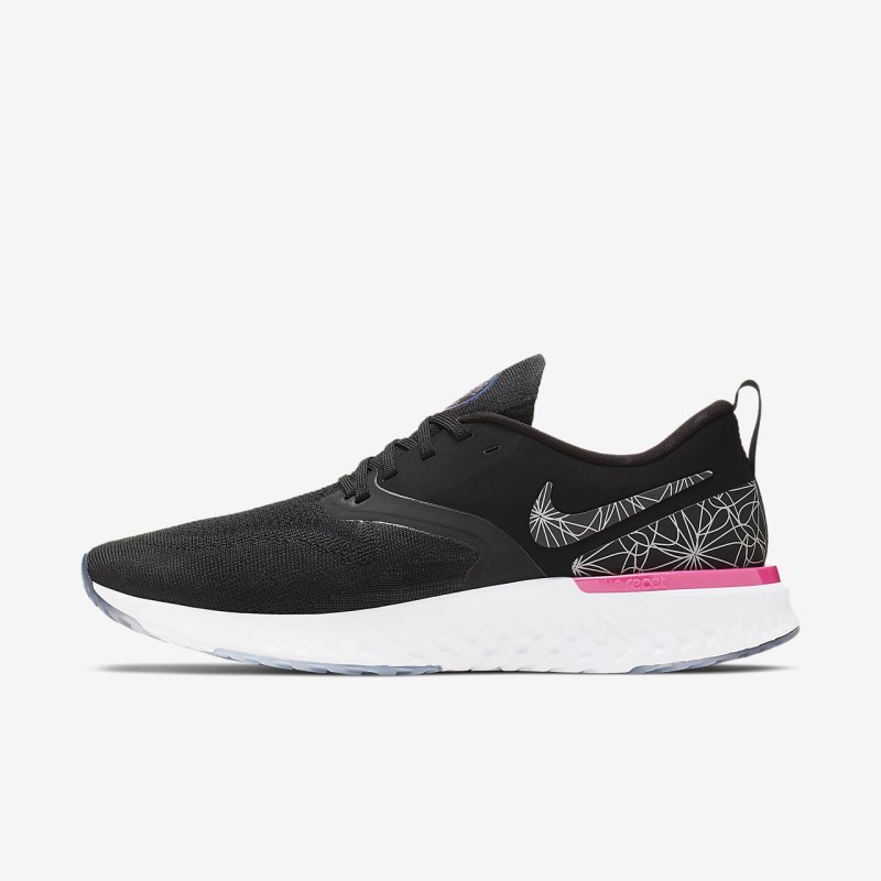 Nike オデッセイ React フライニット 2 メンズ ランニングシューズ 黒 | UQ9709-588