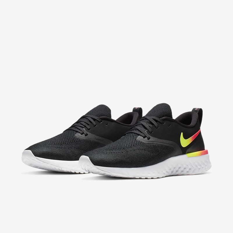 Nike オデッセイ React フライニット 2 レディース ランニングシューズ 黒 | NG8729-183