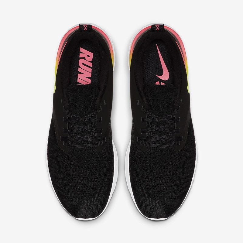 Nike オデッセイ React フライニット 2 レディース ランニングシューズ 黒 | NG8729-183
