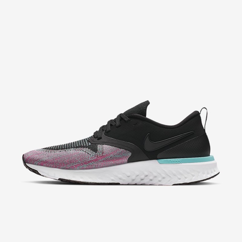 Nike オデッセイ React フライニット 2 レディース ランニングシューズ 黒 | ZI5803-918