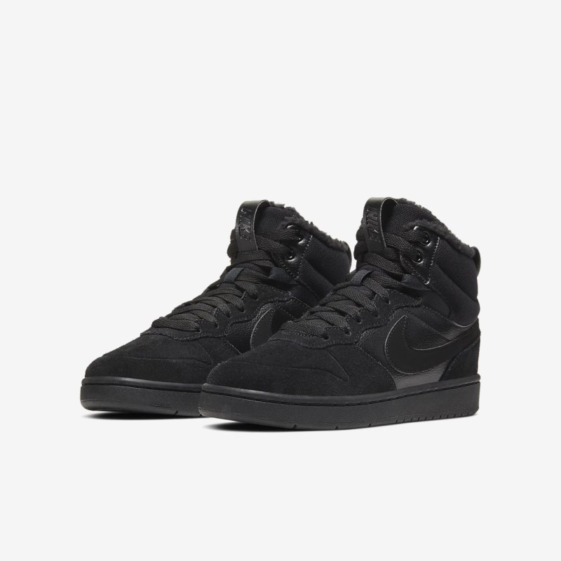 Nike コート Borough ミッドカット 2 キッズ スニーカー 黒 | ZN2500-958