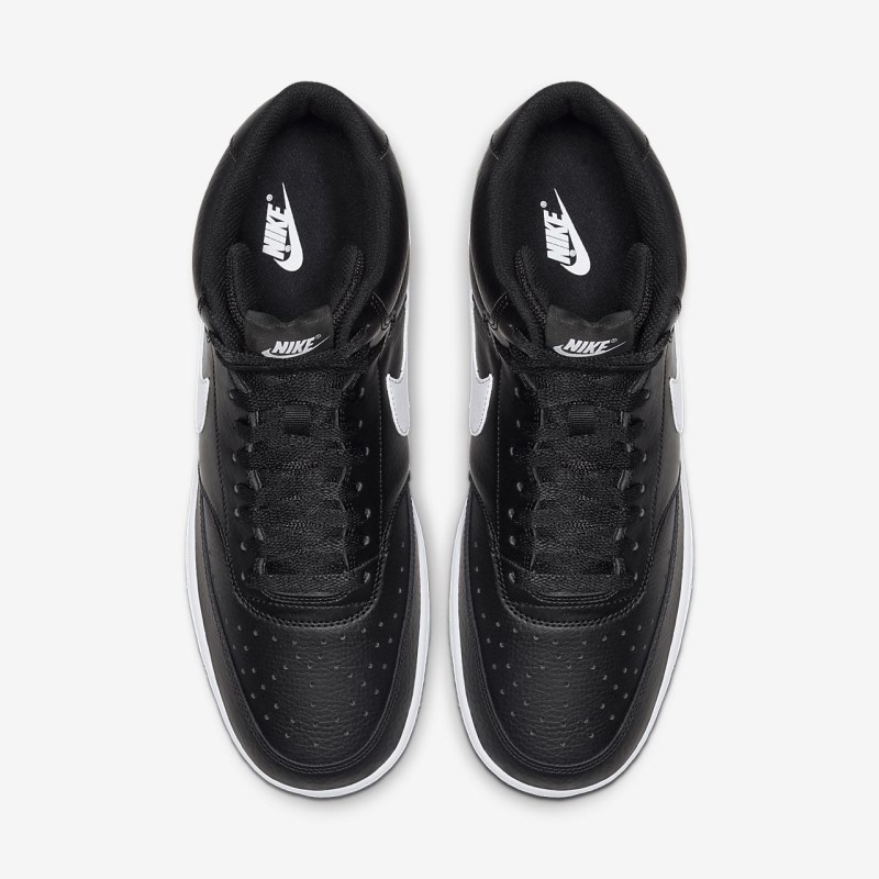 Nike コート Vision ミッドカット メンズ スニーカー 黒 | AR6684-155